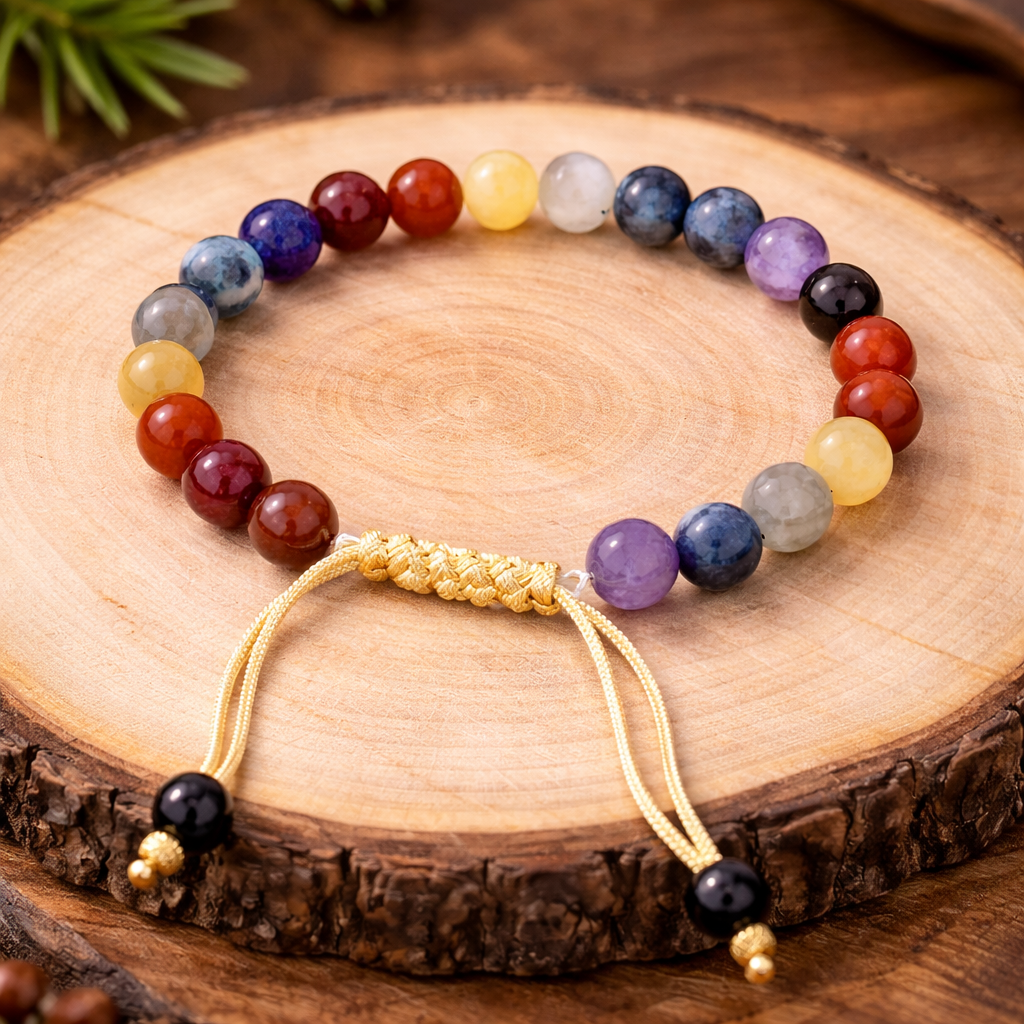 CHAKRA BALANCE SEVEN STONE HEALING BRACELET