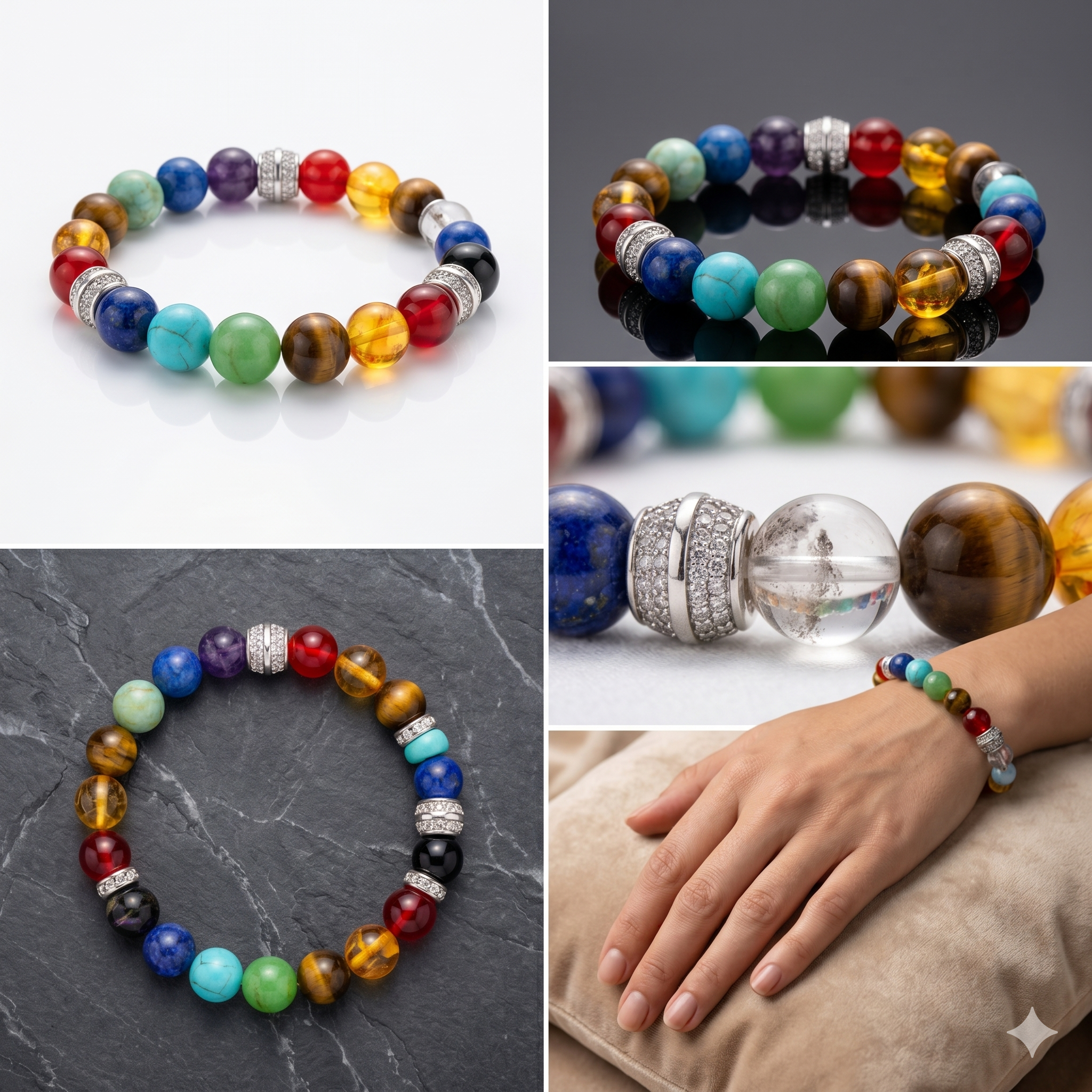 Spiritual Natural Stone Bead Bracelet
