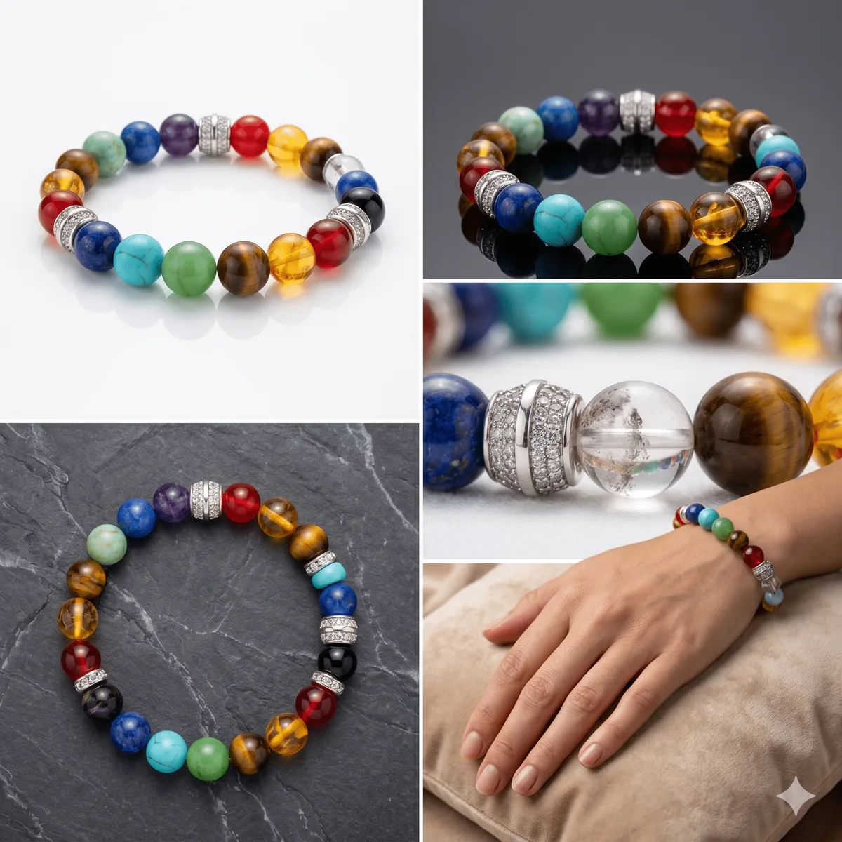 Spiritual Natural Stone Bead Bracelet